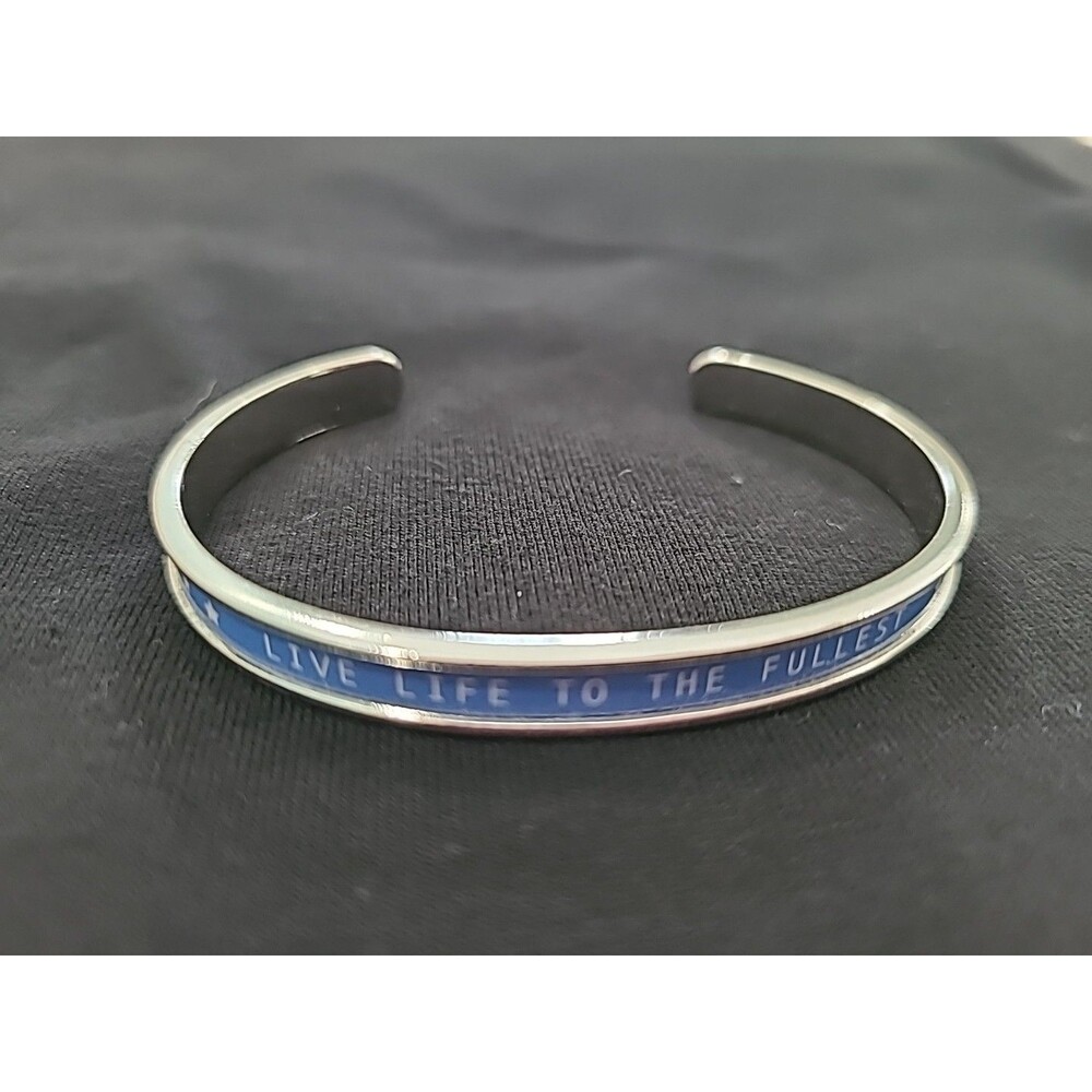 Luca + Danni Autism Awareness Blue Cuff Bracelet Live Life To The Fullest
